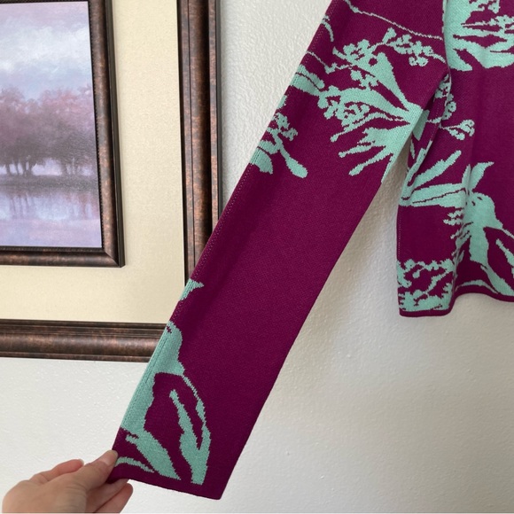 NWT Future Collective Purple/Green Cardigan Size Small - Picture 4 of 9